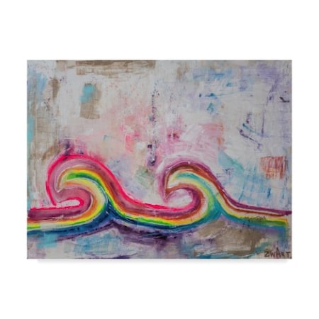 Zwart 'Twin Rainbow Wave' Canvas Art,18x24